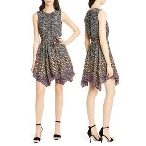 NWT Rebecca Taylor 100% Silk Floral Midi Dress – Size M